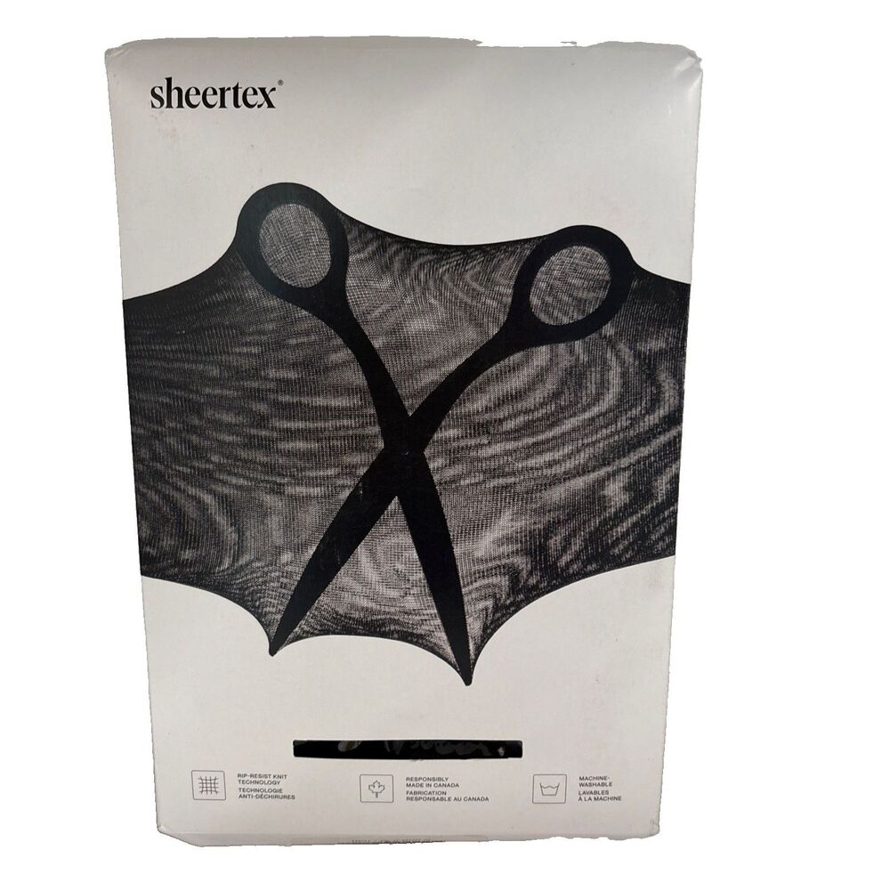 Sheertex Classic Sheer Rip Resist Tights Size XL Black New Open packaging
